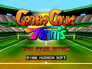 Centre Court Tennis title screen for Nintendo 64